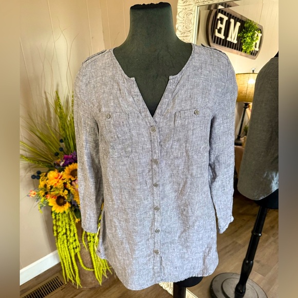 JM Collection • Linen Tunic - Picture 1 of 10